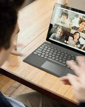 Man Working At Laptop